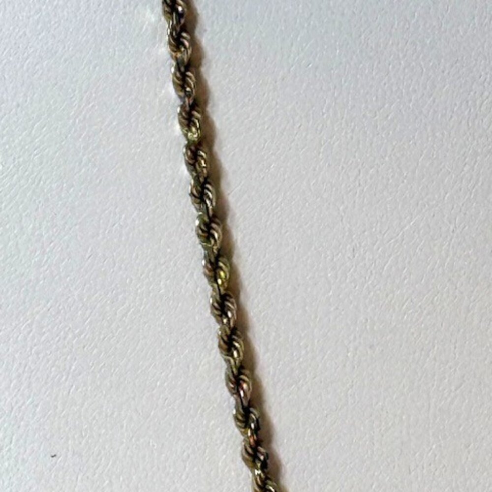 18" 14K solid rope necklace with locking clasp. - Picture 4 of 9
